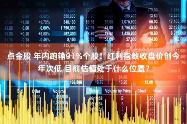 点金股 年内跑输91%个股！红利指数收盘价创今年次低 目前估值处于什么位置？