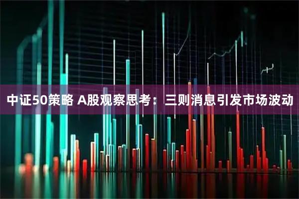 中证50策略 A股观察思考：三则消息引发市场波动