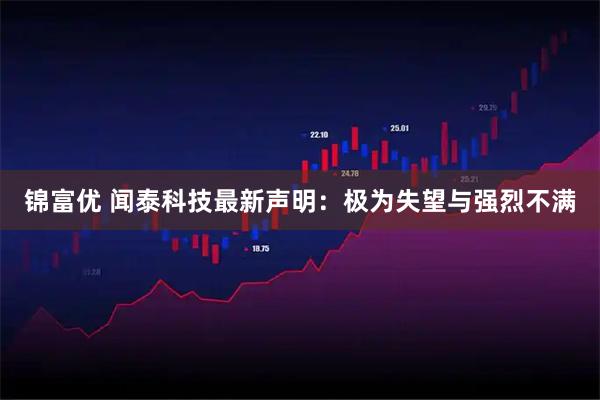 锦富优 闻泰科技最新声明：极为失望与强烈不满